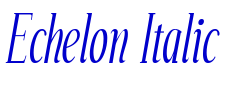 Echelon Italic шрифт